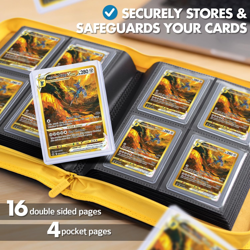 Toploader Binder – 4 Pocket Trading Card Binder for 128 Top Loaders, Pokemon Car - Image 3