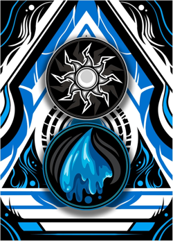 100Ct Textured Matte TCG/MTG Card Art Sleeves (White Blue) - Image 1