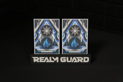 100Ct Textured Matte TCG/MTG Card Art Sleeves (White Blue) - Image 2