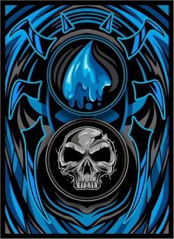 100Ct Textured Matte TCG/MTG Card Art Sleeves (Blue Black) - Image 1