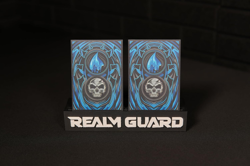 100Ct Textured Matte TCG/MTG Card Art Sleeves (Blue Black) - Image 2