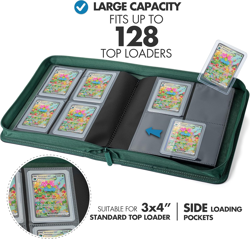 Toploader Binder – 4 Pocket Trading Card Binder for 128 Top Loaders, Pokemon Car - Image 2