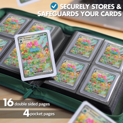 Toploader Binder – 4 Pocket Trading Card Binder for 128 Top Loaders, Pokemon Car - Image 3