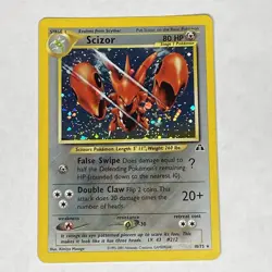 Scizor 10/75 Neo Discovery 2001 Holo Rare WOTC Pokemon Card TCG - LP - Image 1