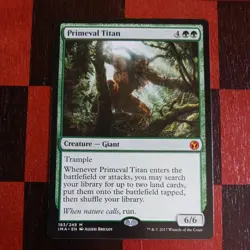 Mtg Primeval Titan NM/M Iconic Masters Magic Card Giant Creature Mythic Rare - Image 1