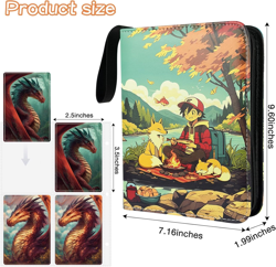 Trading Card Binder, 400 Pocket Card Album, 3-Ring Refillable Binder with Zipper - Image 2