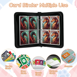 Trading Card Binder, 400 Pocket Card Album, 3-Ring Refillable Binder with Zipper - Image 3