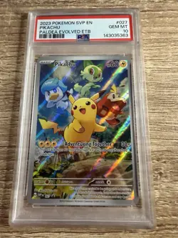 Pikachu 027 Sv: Scarlet & Violet Promo Cards Holo PSA 10 Gem Mint - Image 1