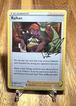 Raihan 140/159 Holo Rare Crown Zenith Pokemon Card NM - Image 1