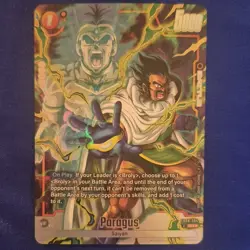 Bandai Dragon Ball Super Card Game Paragus FB08-084 SR Foil Saiyan Single Card - Image 1