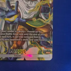 Bandai Dragon Ball Super Card Game Paragus FB08-084 SR Foil Saiyan Single Card - Image 4