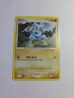 Pokemon TCG Riolu Holo Card 8/17 Lightly Played Condition - Image 1