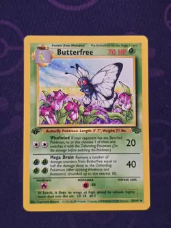 Pokemon Cards: Jungle 1st Edition Uncommon: Butterfree 33/64 - Image 1