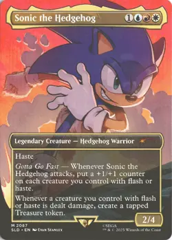 MTG Sonic the Hedgehog (2087) *Non-Foil* Borderless Secret Lair: Sonic MT/NM - Image 1