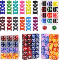 110PCS MTG Keywords Tokens & 12Mm Dice Counter for Magic the Gatering, Bulk Abil - Image 1