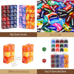 110PCS MTG Keywords Tokens & 12Mm Dice Counter for Magic the Gatering, Bulk Abil - Image 4