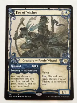 MTG Throne of Eldraine Fae of Wishes Showcase 282 NM Rare - Image 1
