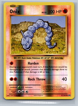 POKEMON : XY EVOLUTIONS - REVERSE HOLO - ONIX - 61/108 - NEAR MINT (NM) - Image 1