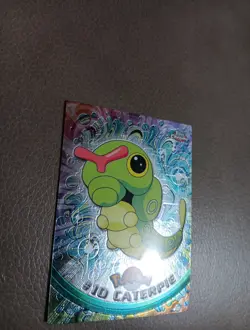 Topps Chrome Caterpie #10 Holo Foil Rare Pokemon TV 2000 - Image 2