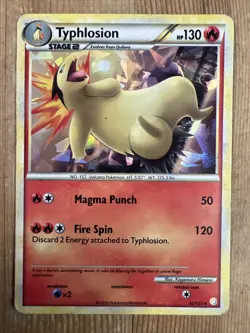 Pokemon TCG Typhlosion Heartgold & Soulsilver 32/123 Cracked Ice Holo HP - Image 1