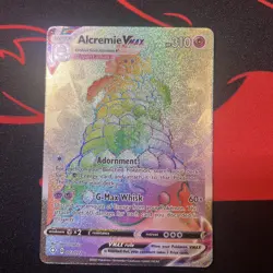 Pokemon TCG Alcremie VMAX Rainbow Secret Rare 073/072 Shining Fates NM - Image 1