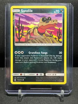 Sandile 114/214 Reverse Holo Pokemon 2019 SM Unbroken Bonds LP - Image 1