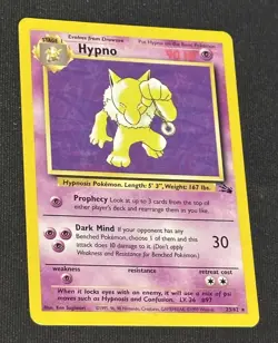1999 Pokemon Fossil Hypno #23/62 - Image 1
