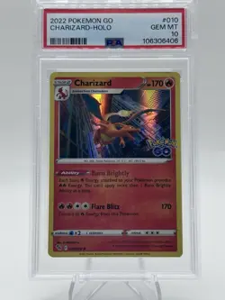 PSA 10 2022 POKEMON GO #010 CHARIZARD-HOLO - Image 1