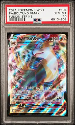 Pokemon TCG Boltund VMAX FULL ART PSA 10 GEM MINT SWSH Fusion Strike - Image 1