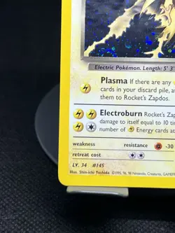 Pokemon TCG Rocket’s Zapdos 15/132 Gym Challange Holo Rare MP - Image 5
