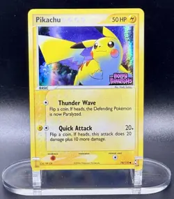 Pikachu 78/110 Stamped Pokemon EX Holon Phantoms Vintage Reverse Holo LP - Image 2
