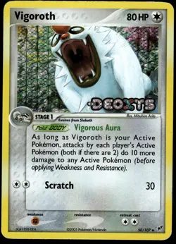 Vigoroth Reverse 50/107 Stamped EX Deoxys Pokemon [PL] - Image 1