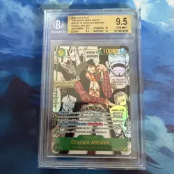 Dracule Mihawk (Manga) OP14-119 SEC One Piece The Azure Sea’s Seven BGS 9.5 - Image 1