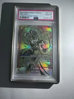 Dragon Ball Super Card Game Fusion World Launch Event Prize Son Goku PSA 10 - Image 1