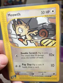 Meowth 121/165 Pokemon Expedition 2002 Single Card TCG - Image 4