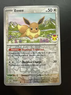 Pokemon Eevee Day 2025 Promo Reverse Holo Card 74/131 - Image 1