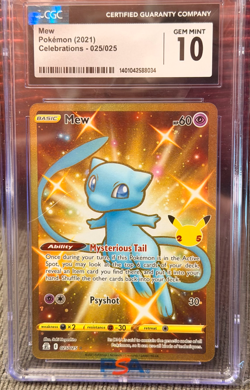 CGC 10 Mew 2021 Celebrations 025/025 Ultra Rare Holo Pokemon Card - Image 1