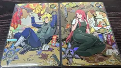 Minato Namikaze & Kushina Naruto Kayou Official TCG Cards NR-MR-059 & 060 NM ART - Image 1