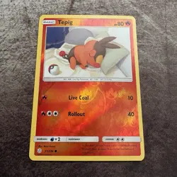 Tepig 31/236 Reverse Holo Common - Cosmic Eclipse - Pokemon - LP - Image 1