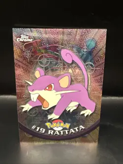 Pokemon Topps Chrome Card Rattata #19 Series 1 - Image 1