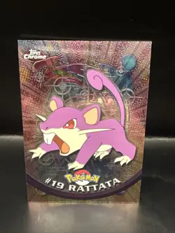 Pokemon Topps Chrome Card Rattata #19 Series 1 - Image 2