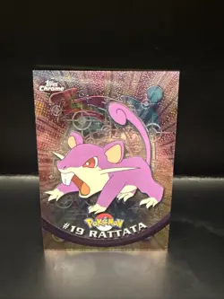 Pokemon Topps Chrome Card Rattata #19 Series 1 - Image 3