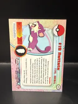 Pokemon Topps Chrome Card Rattata #19 Series 1 - Image 5