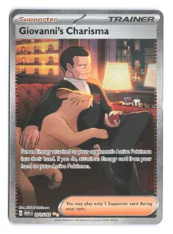 Pokemon Giovanni's Charisma SIR Full Art Scarlet & Violet 151 English 204/165 - Image 1