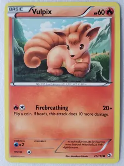Vulpix 20/113 LP - Legendary Treasures Pokemon Card - Masakazu Fukuda Art - Image 1