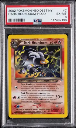 2002 POKEMON NEO DESTINY #7 DARK HOUNDOOM-HOLO PSA 6 - Image 1