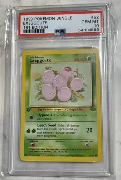 Pokemon 1999 Jungle Exeggcute 52/64 PSA 10 Common 1st Edition Regular Wizards - Image 1