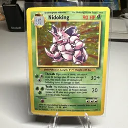 Pokemon TCG Nidoking Base Set 11/102 Holo Unlimited Holo Rare - Image 1