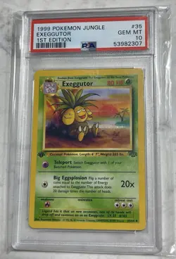 Pokemon 1999 Jungle Exeggutor 35/64 PSA 10 Uncommon 1st Edition Regular - Image 1