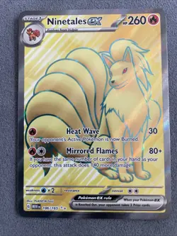 Ninetales EX 186/165 Ultra Rare Full Art Scarlet & Violet Pokemon 151 English - Image 1